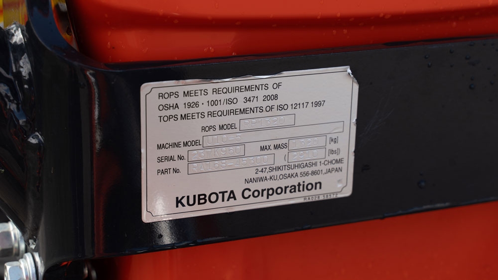 Miniescavatore Kubota U10-5