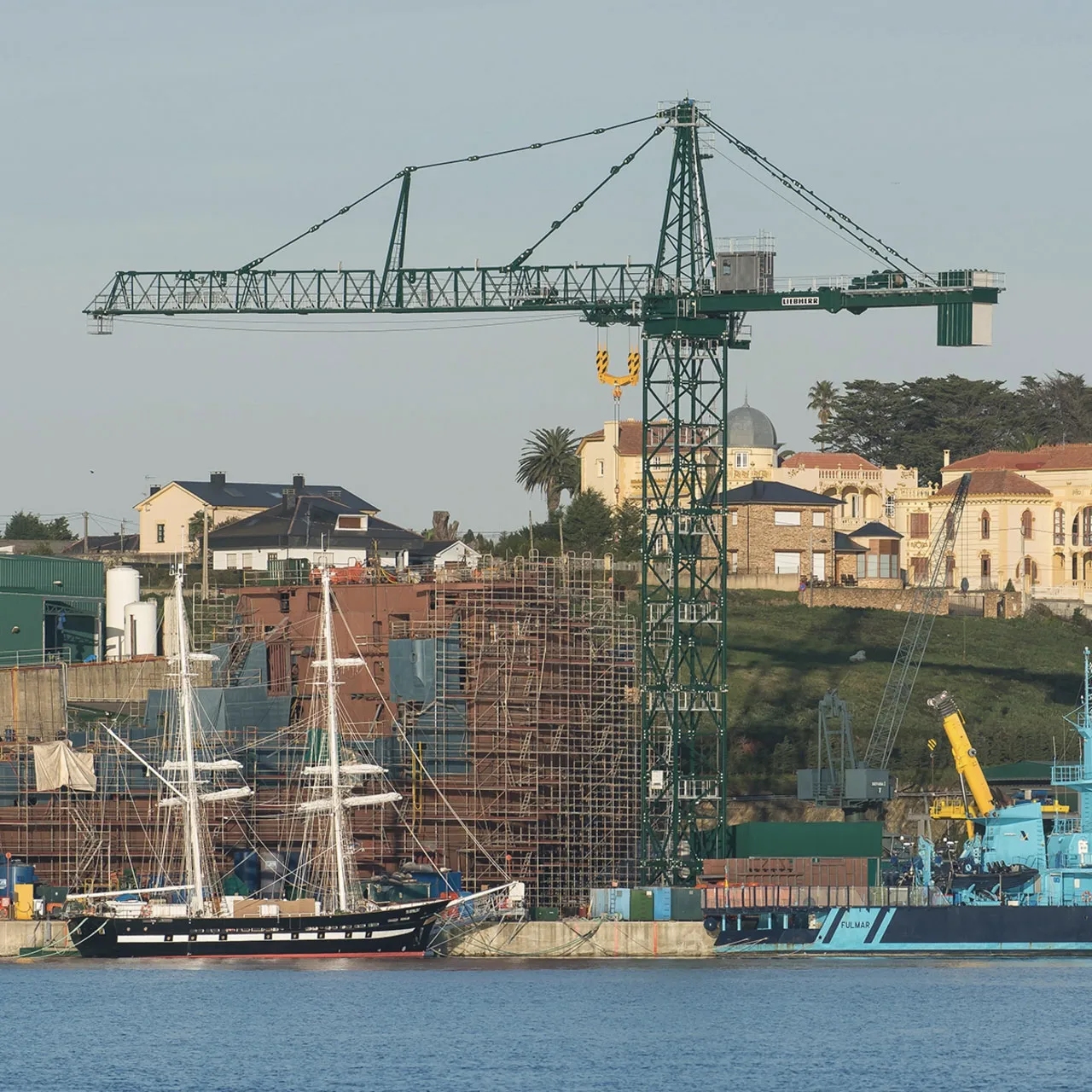 Gru a torre a rotazione in alto