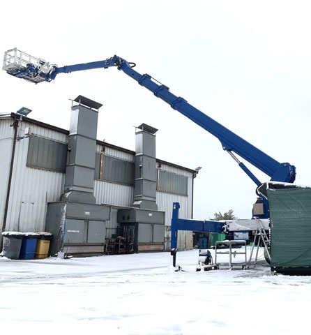 Piattaforme telescopiche con jib